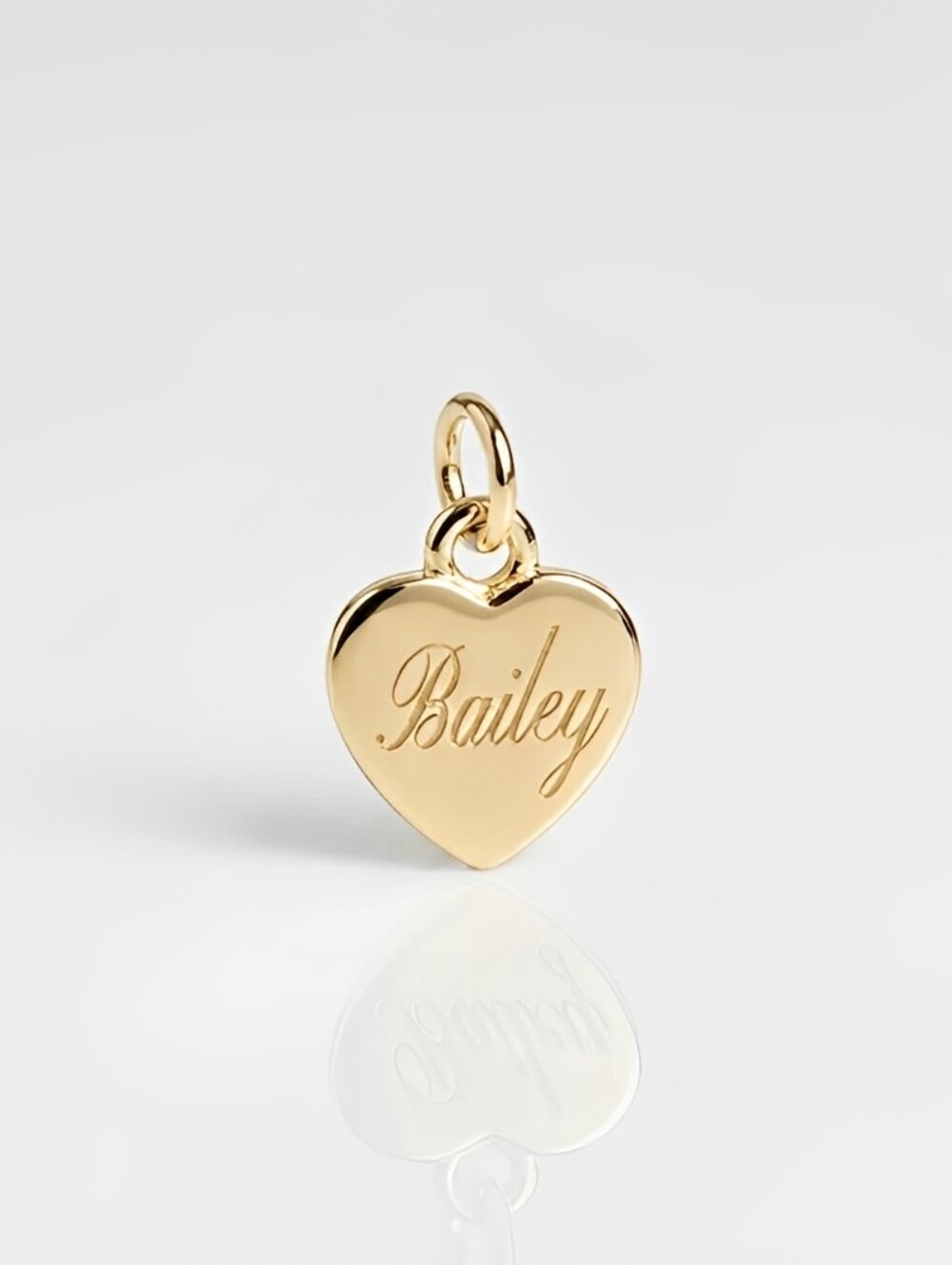 Personalized Yellow Gold Heart Pendant